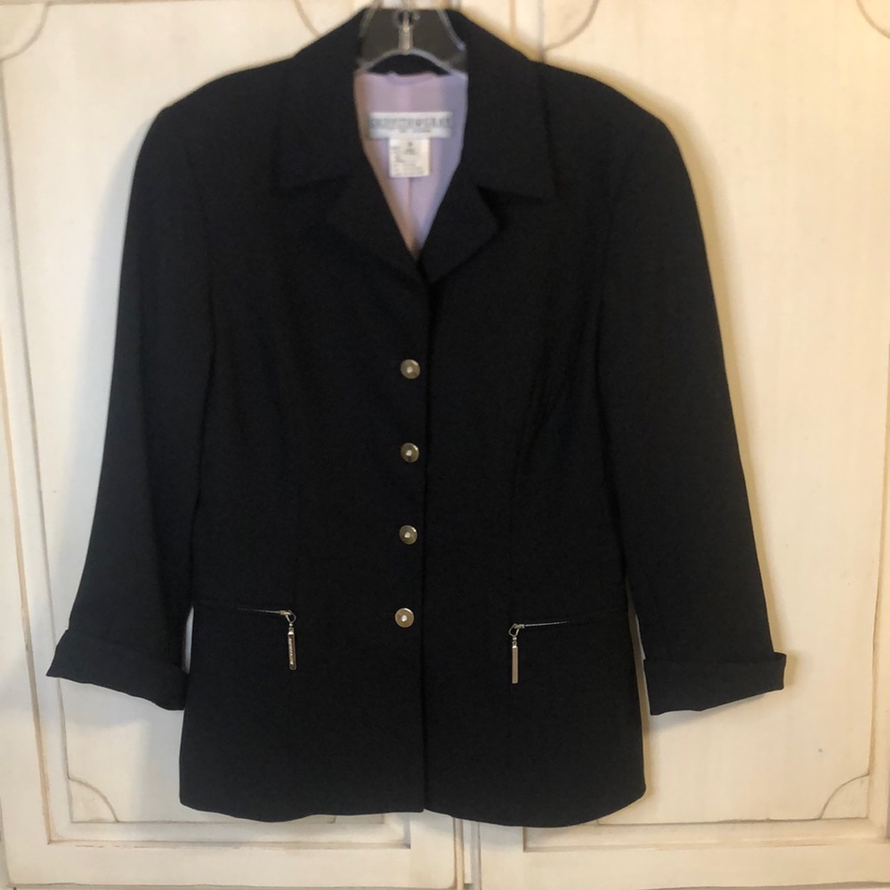 Griffith Gray for St John black blazer size 8